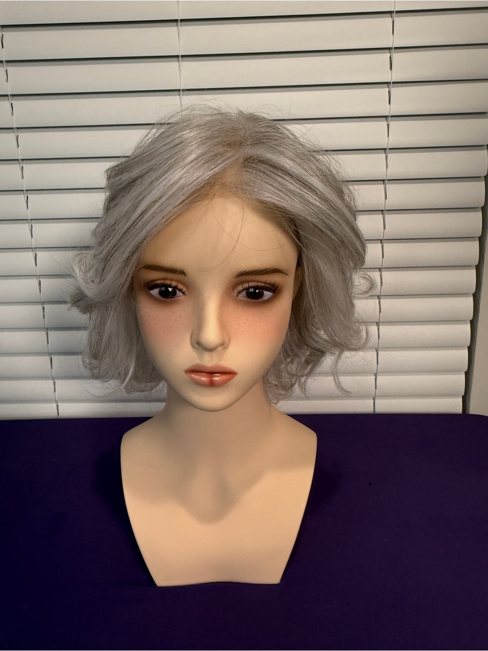Short Silver Bob Wig - Women Hair